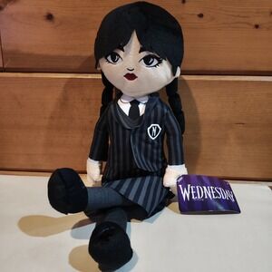 Wednesday Addams Family Plush Doll Large Soft Toy Fans & Collectors NWT 2022 MGM